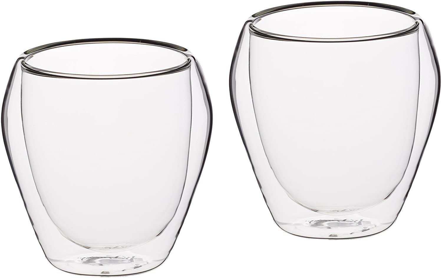 KitchenCraft Kitchen Craft Le \'Xpress Insulated Double-Walled Espresso Cup 80 ml (Pack of 2), Glass, Clear, 7 x 7 x 8.7 cm