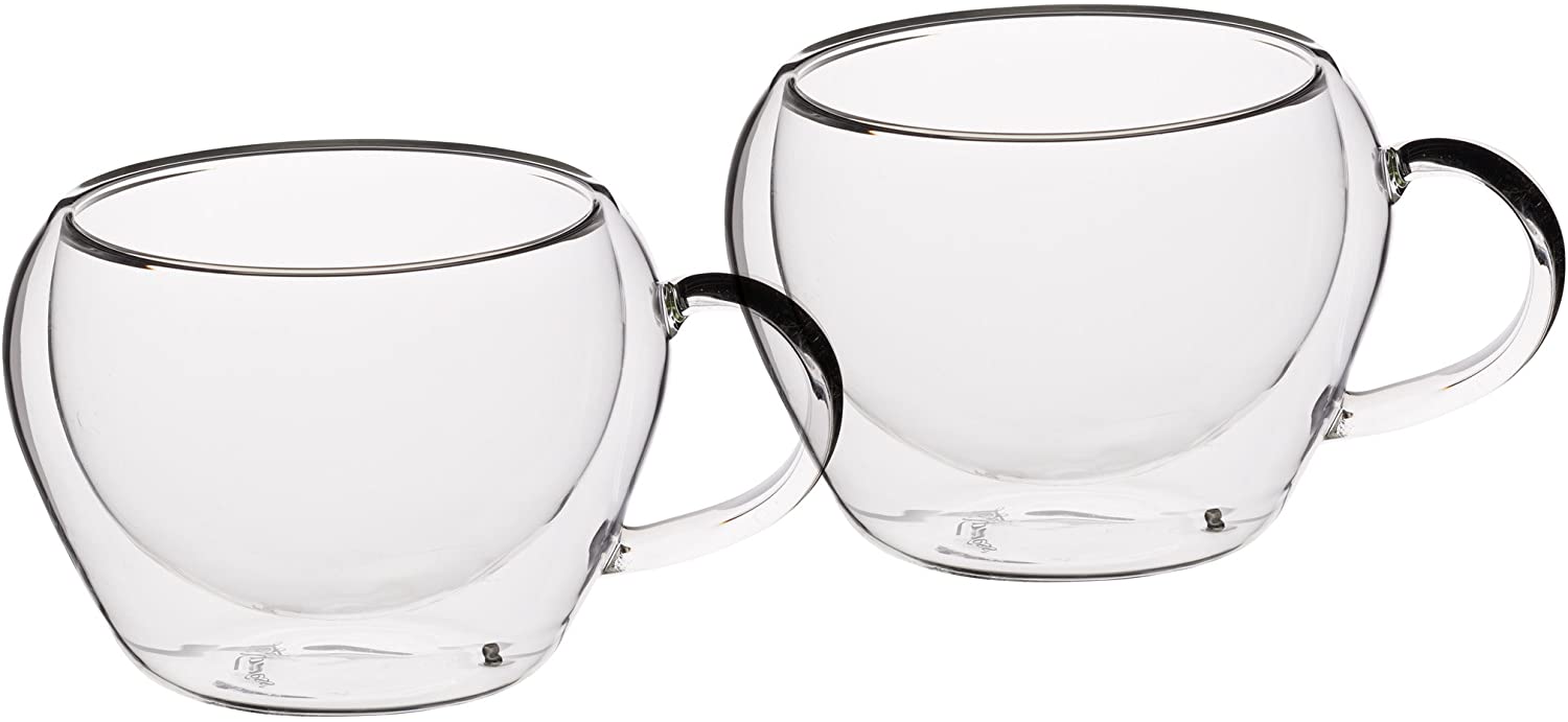 KitchenCraft Le \'Xpress Insulated Double Wall Espresso Cups, 80 ml (Pack of 2)