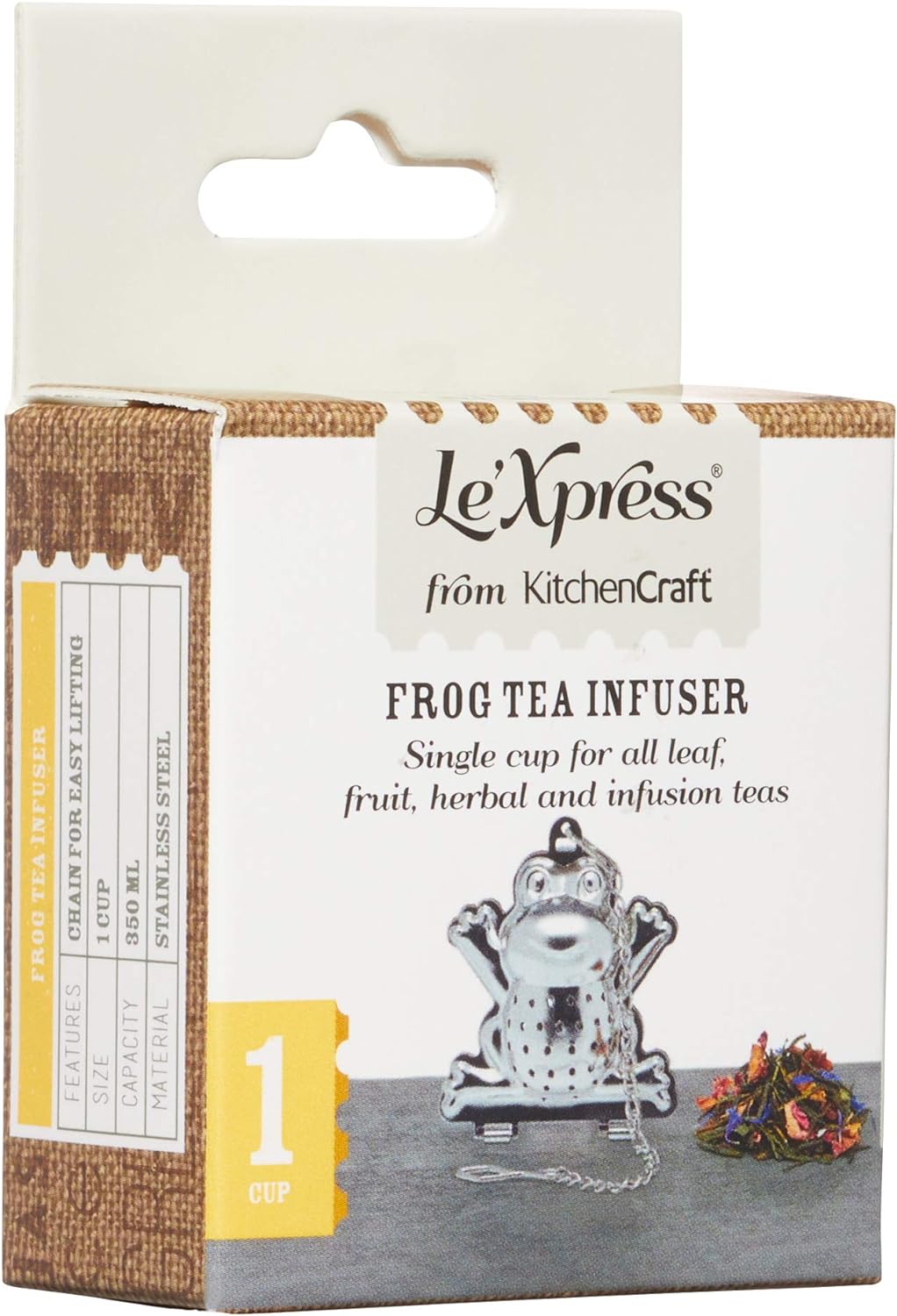 KitchenCraft Le Xpress New For Stainless Steel Owl Tea Infuser, Silver