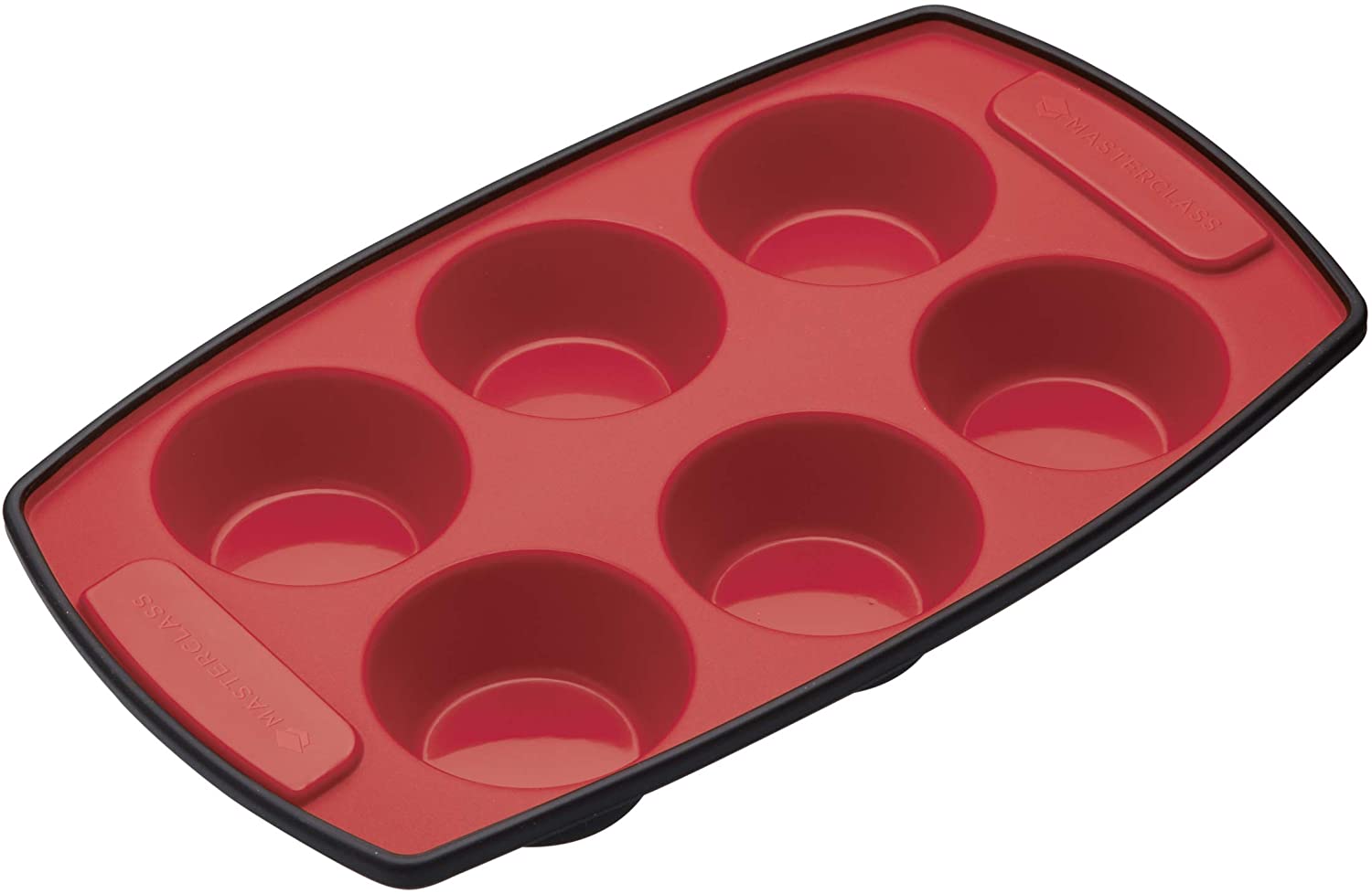 KitchenCraft Kitchen Craft Master Class 30 x 18 cm (12\" x 7\") Smart Silicone 6-Hole Muffin Tray / Cupcake Pan