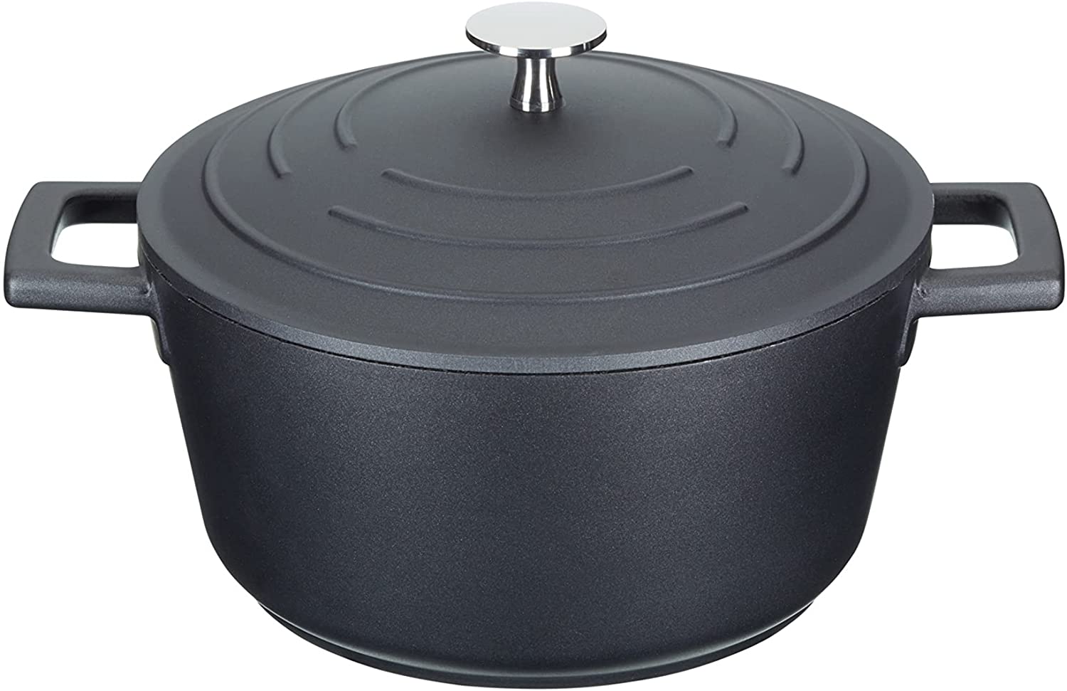 KitchenCraft MasterClass Cast Aluminium 2.5 L Round Casserole Dish with Lid
