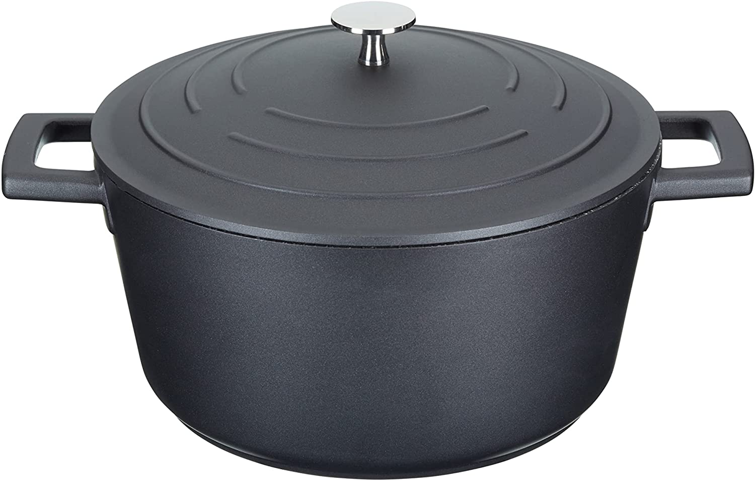 KitchenCraft MasterClass Cast Aluminium 4L Round Casserole Dish with Lid