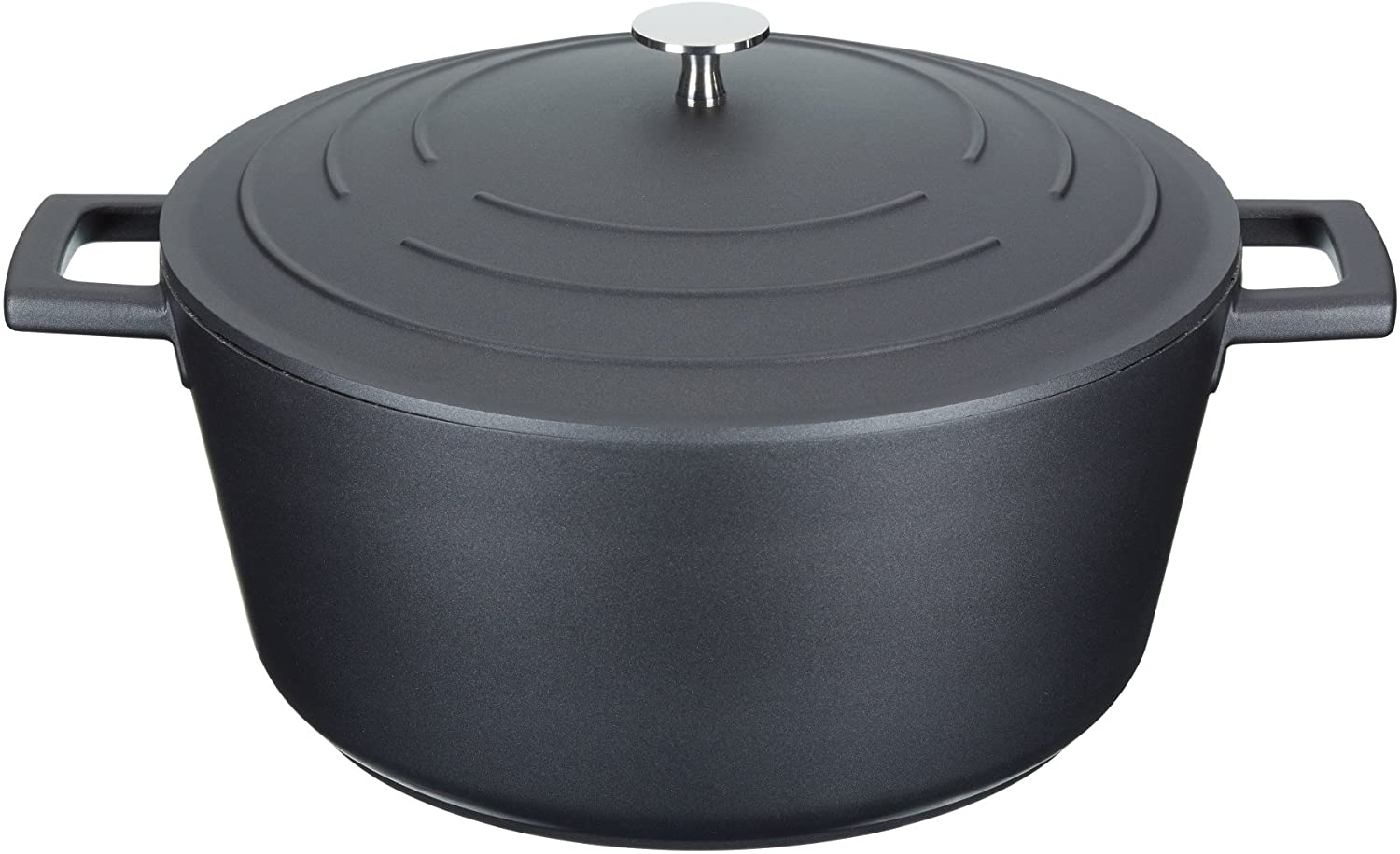 KitchenCraft MasterClass Cast Aluminium Round Casserole Dish with Lid