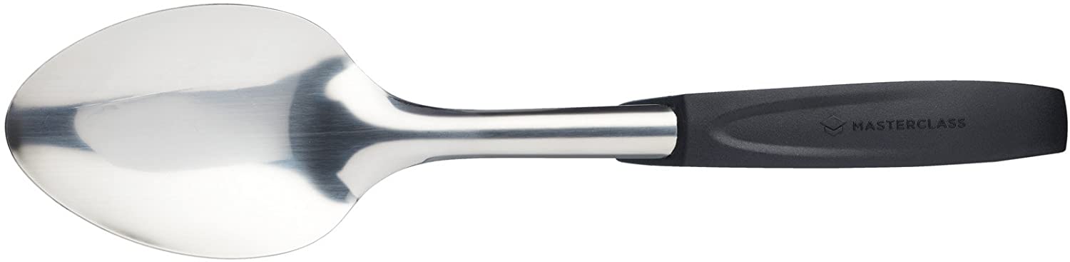 KitchenCraft masterclass MCSERVSPNBLK Colour Coded Serving Spoon Catering Quality Stainless Steel 35 cm (14 Inches) -Black (General) Stainless Steel