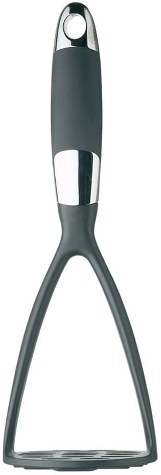 KitchenCraft Kitchen Craft Master Class Soft Grip Potato Masher MCNSM, Nylon, Black/Silver, 29 x 10 x 8 cm