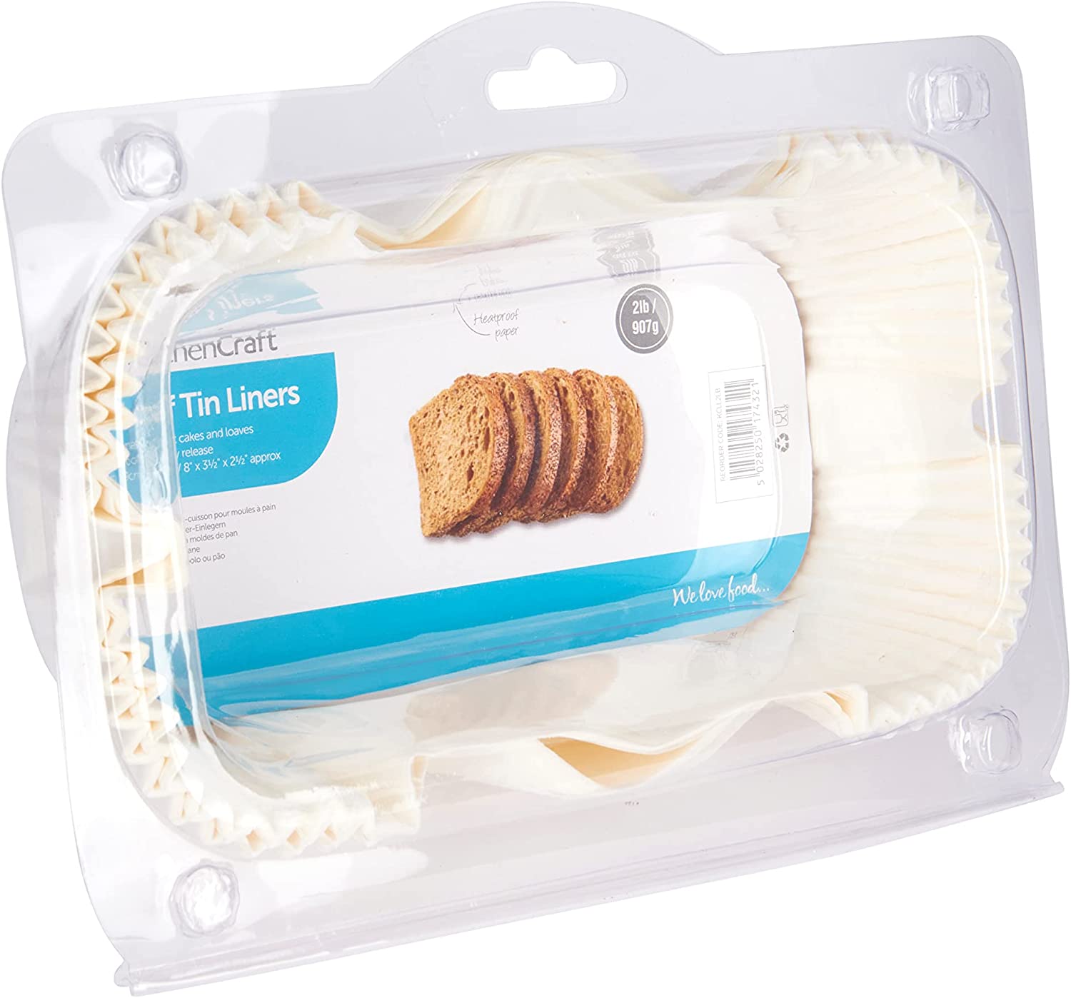 KitchenCraft Kitchen Craft Non-Stick 2 lb Loaf Tin Liners (Pack of 40)
