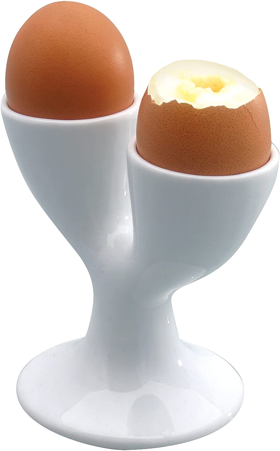 KitchenCraft Kitchen Craft Porcelain Double Egg Cup, 12 x 10.5 cm - White