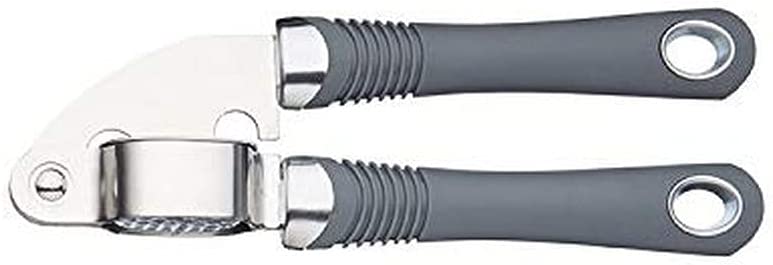 KitchenCraft Kitchen Craft Professional Garlic Press with Soft Grip Handles, 18.5 cm (7.5 inches) – Grey