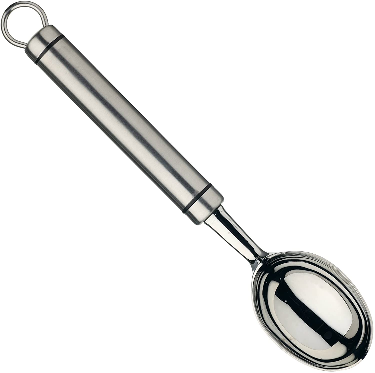 KitchenCraft Kitchen Craft Professional Stainless Steel Short Oval Handled Ice Cream Scoop