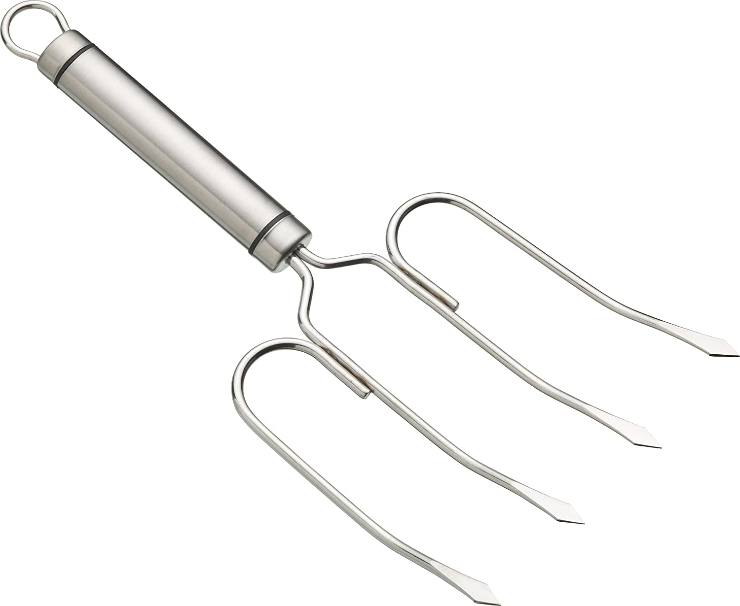 KitchenCraft Kitchen Craft Professional Stainless Steel Short Oval Handled Meat Lifter