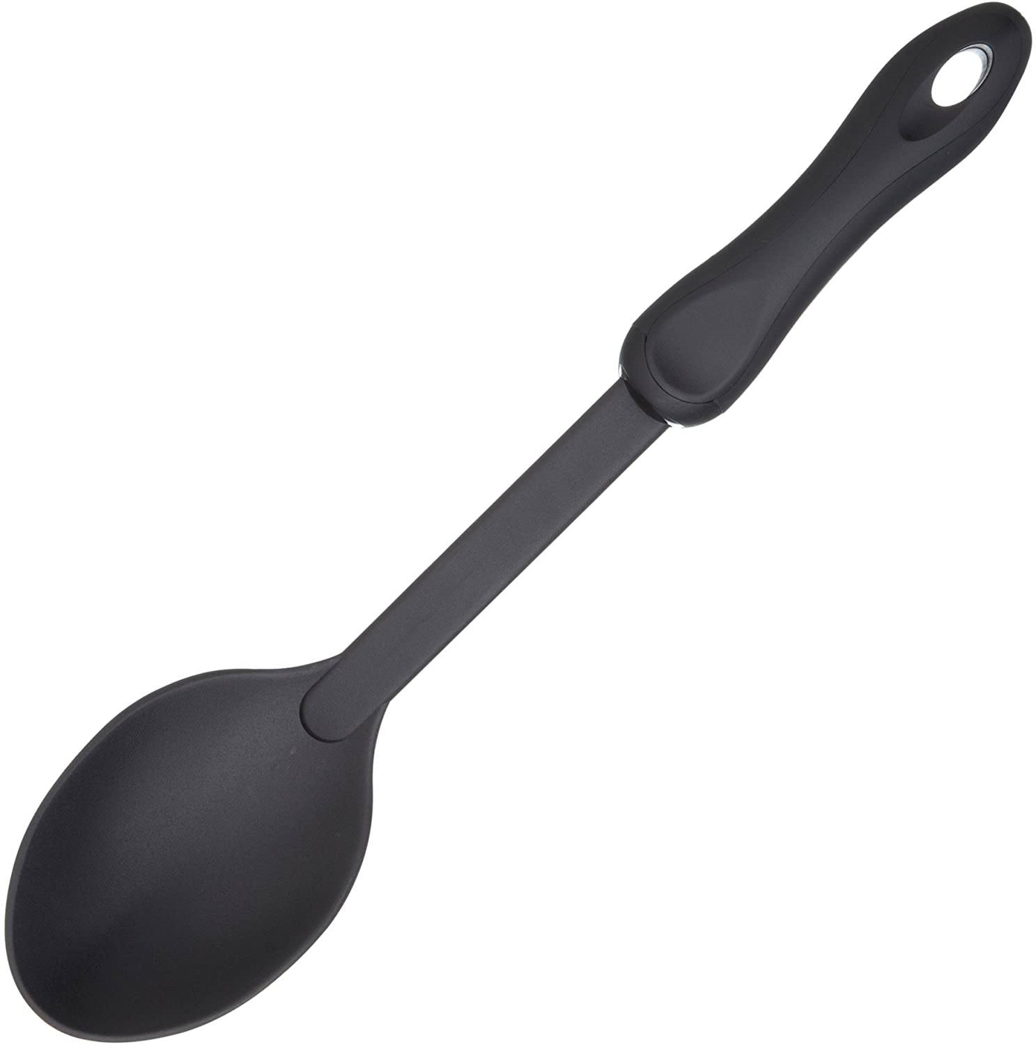 KitchenCraft Nylon Plastic Cooking Spoon, Black, 30 cm