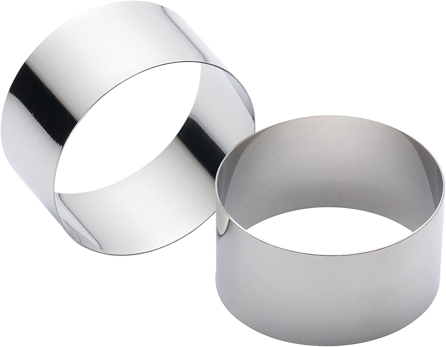 KitchenCraft Kitchen Craft Stainless Steel Cooking Rings , Set of 2