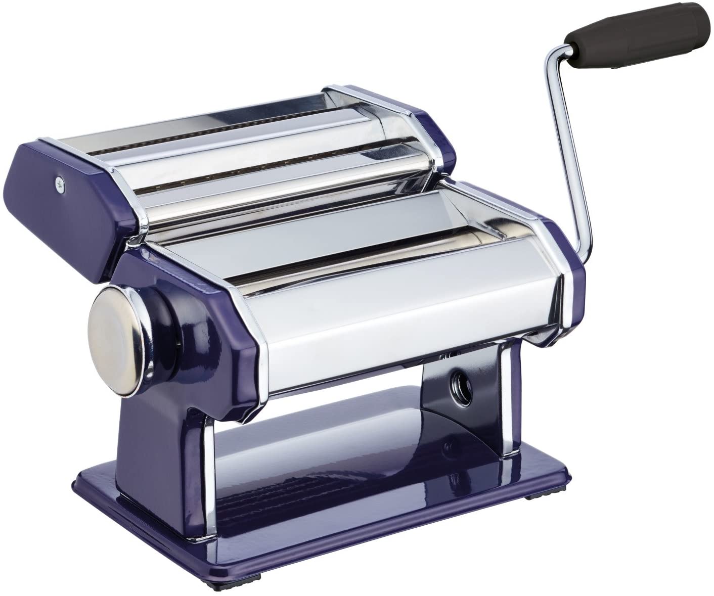 WORLD OF FLAVOURS KitchenCraft Stainless Steel Noodle Rolling Machine, Blue, Stainless Steel, 1 x 1 x 1 cm