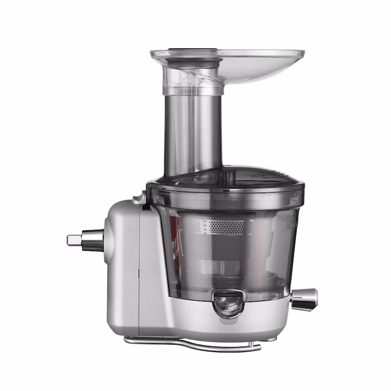 KitchenAid Juicer Attachment 5KSM1JA, 16 x 24 x 29 cm, plastic/stainless steel, 1 l, with feed chute/feed tray/pusher, transparent/grey
