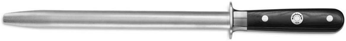 KitchenAid KKFTR9SPWM Sharpening Steel, Stainless Steel Silver/Black, 35 x 3 cm x 2 cm
