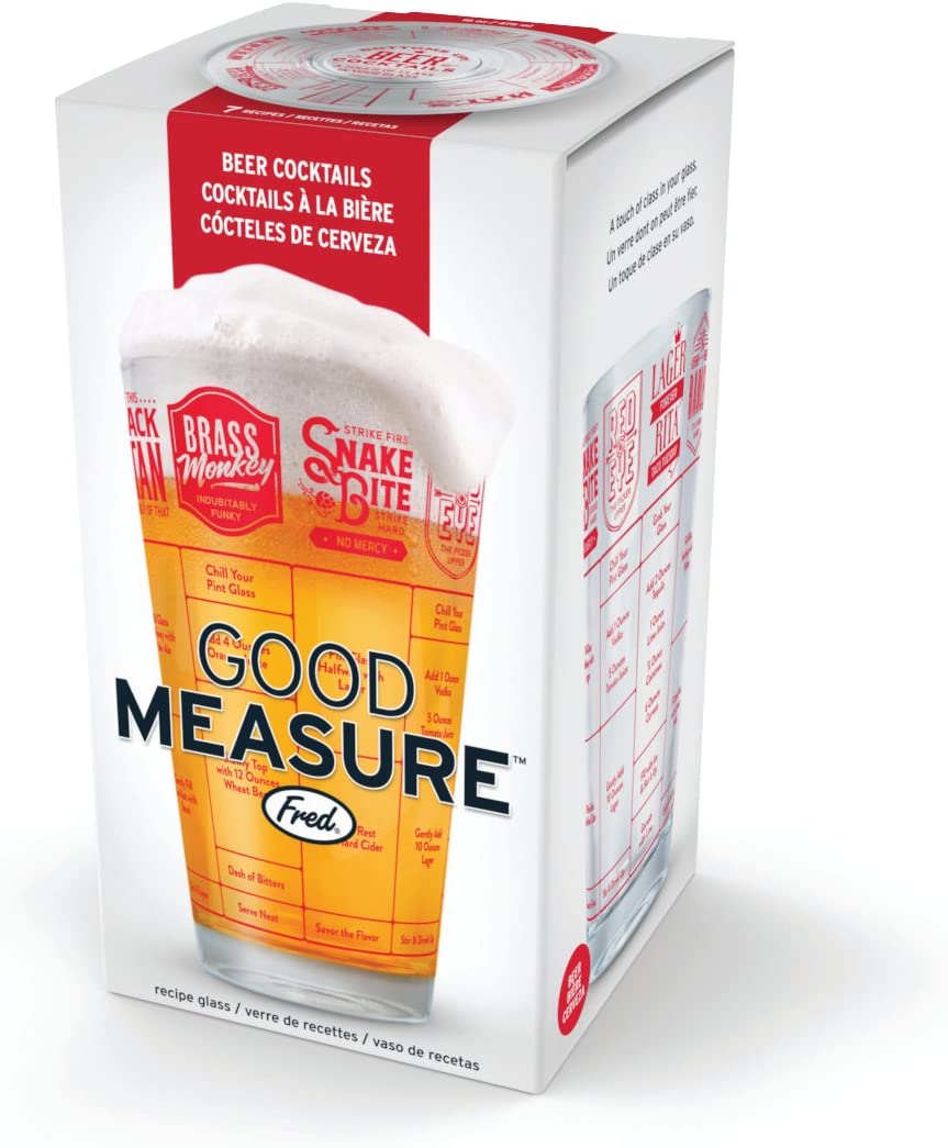 KitchenCraft Fred \"Good Measure\" Gin Cocktail Measuring Cup, 9 x 9 x 15 cm