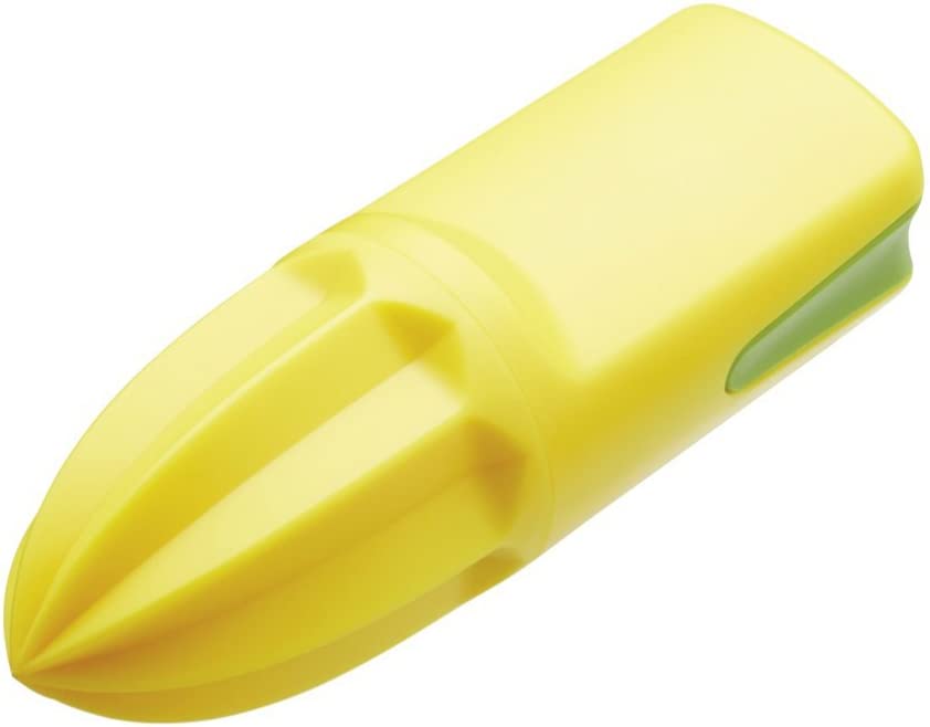 Kitchencraft Healthy Eating 2-in-1 Citrus Reamer/Lemon Zester – Yellow/Green