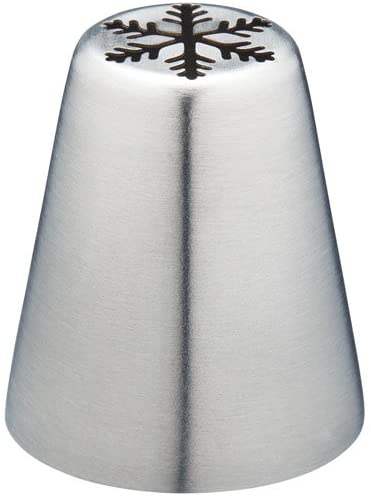 KitchenCraft Sdirnozlrgsnw Sweetly Does It Stainless Steel Russian Icing Nozzle 2cm (20mm) - Snowflake Metallic