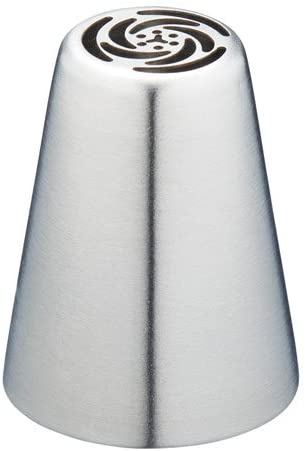 KitchenCraft Sdirnozmedtro Sweetly Does It Stainless Steel Russian Icing Nozzle 1.5cm (15mm) - Tea Rose, Metallic