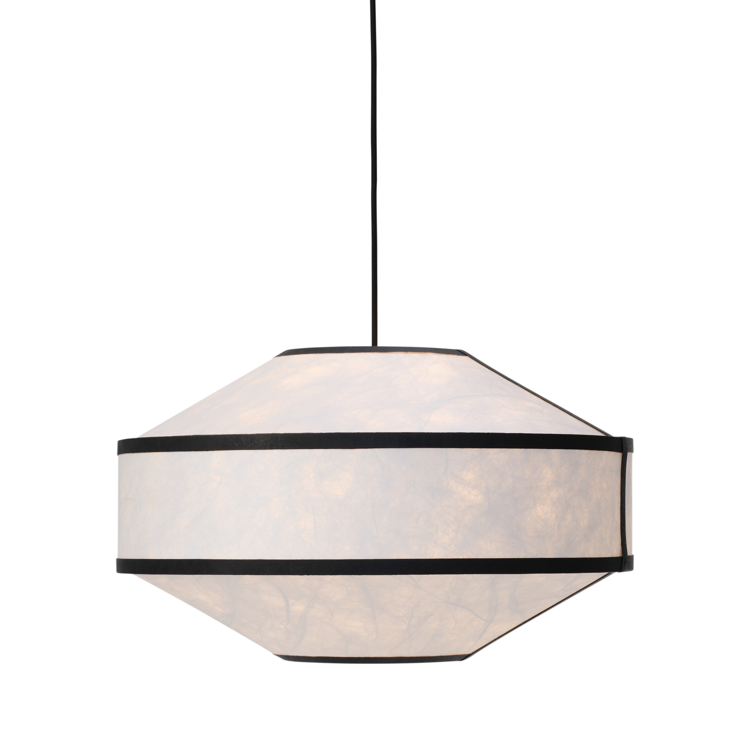 new-works Kite Pendant Light Ø55 cm, White-black