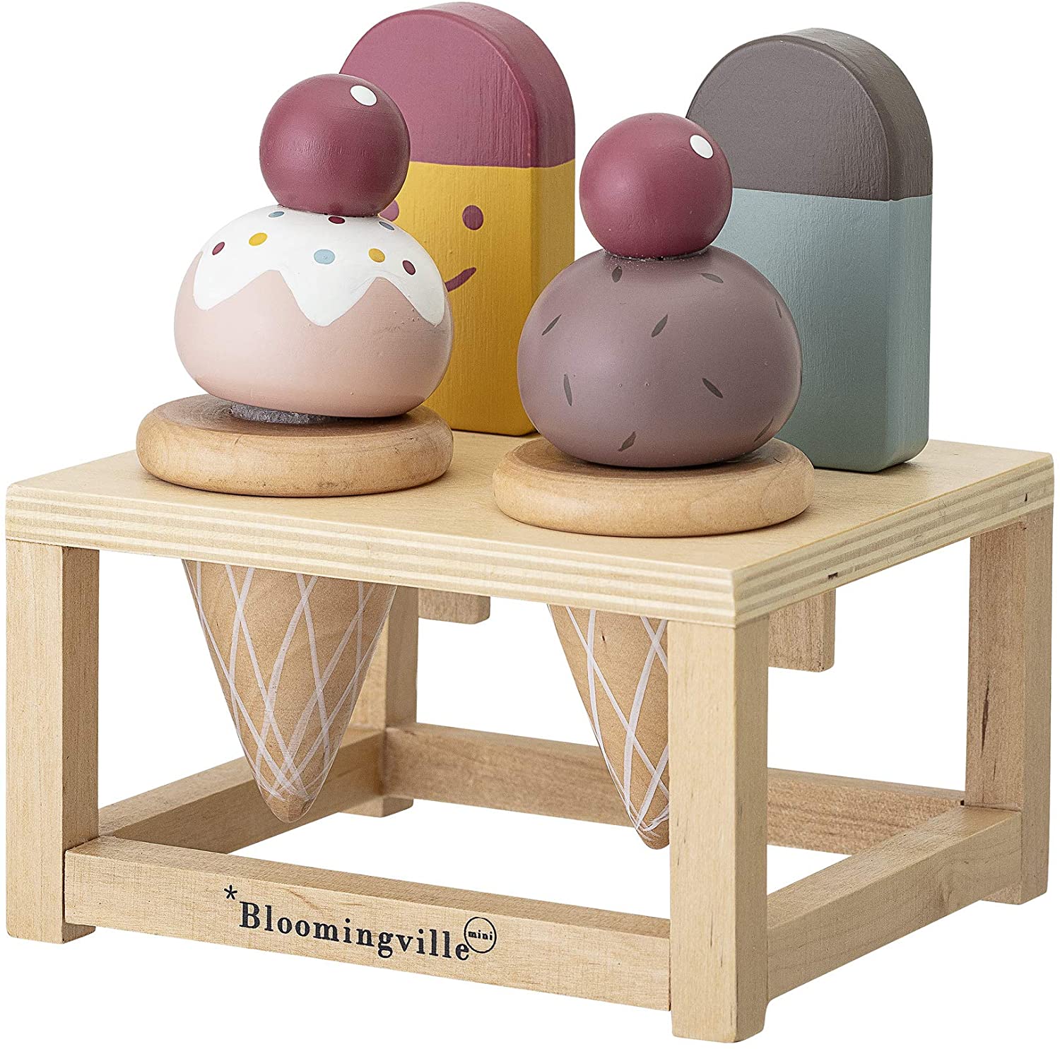 Bloomingville Play Set, Food, Multi-Colour, Plywood L13.5 X H15 X W1.5 Cm, 