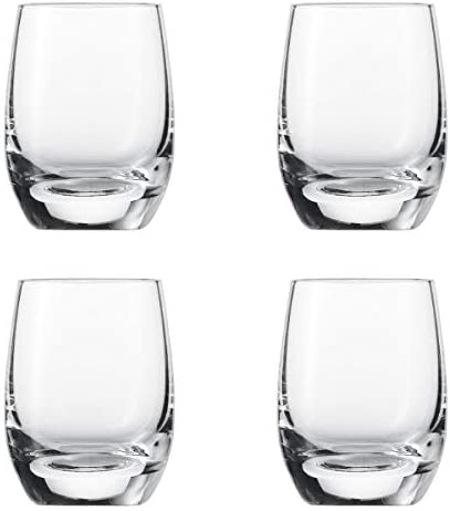 Schott Zwiesel Schnapsgläser 4tlg. Set aus der For you Kollektion Gr. 35, aus Glas hergestellt, spülmaschinengeeignet, Fassungsvermögen: 75ml, 121874, Kristall, 4,7 x 6,3 cm