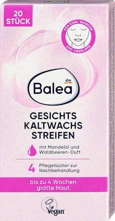 Balea Cold wax strips for face, 20 pieces