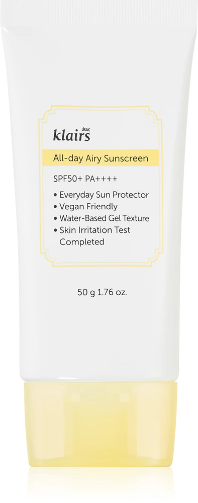 Klairs All-day Airy Sunscreen Lightweight Protective Gel-Cream SPF 50+