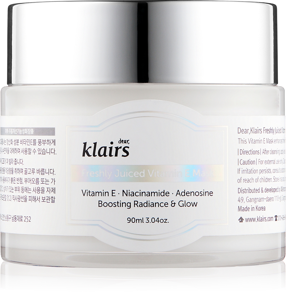 Klairs Freshly Juiced Vitamin E Mask moisturizing face mask with vitamin E