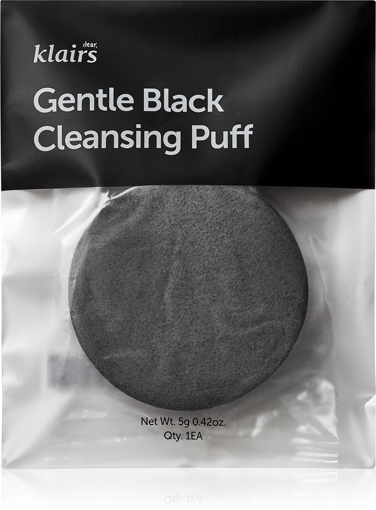 Klairs Gentle Black Cleansing Puff facial cleansing sponge