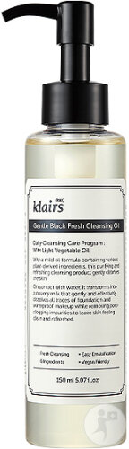 Klairs Gentle Black Fresh Cleansing Oil Pump Bottle 150ml