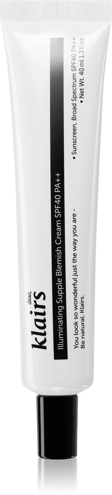 Klairs Illuminating Supple Blemish Cream moisturizing BB cream against small skin imperfections SPF 40