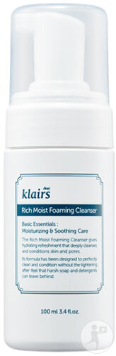 Klairs Rich Moist foam cleanser pump bottle 100ml