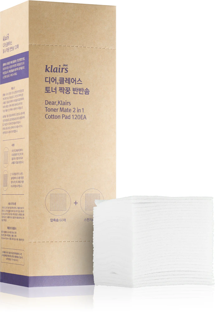 Klairs Supple Preparation Toner Mate Cotton Pad Cotton pads for makeup removal and cleansing