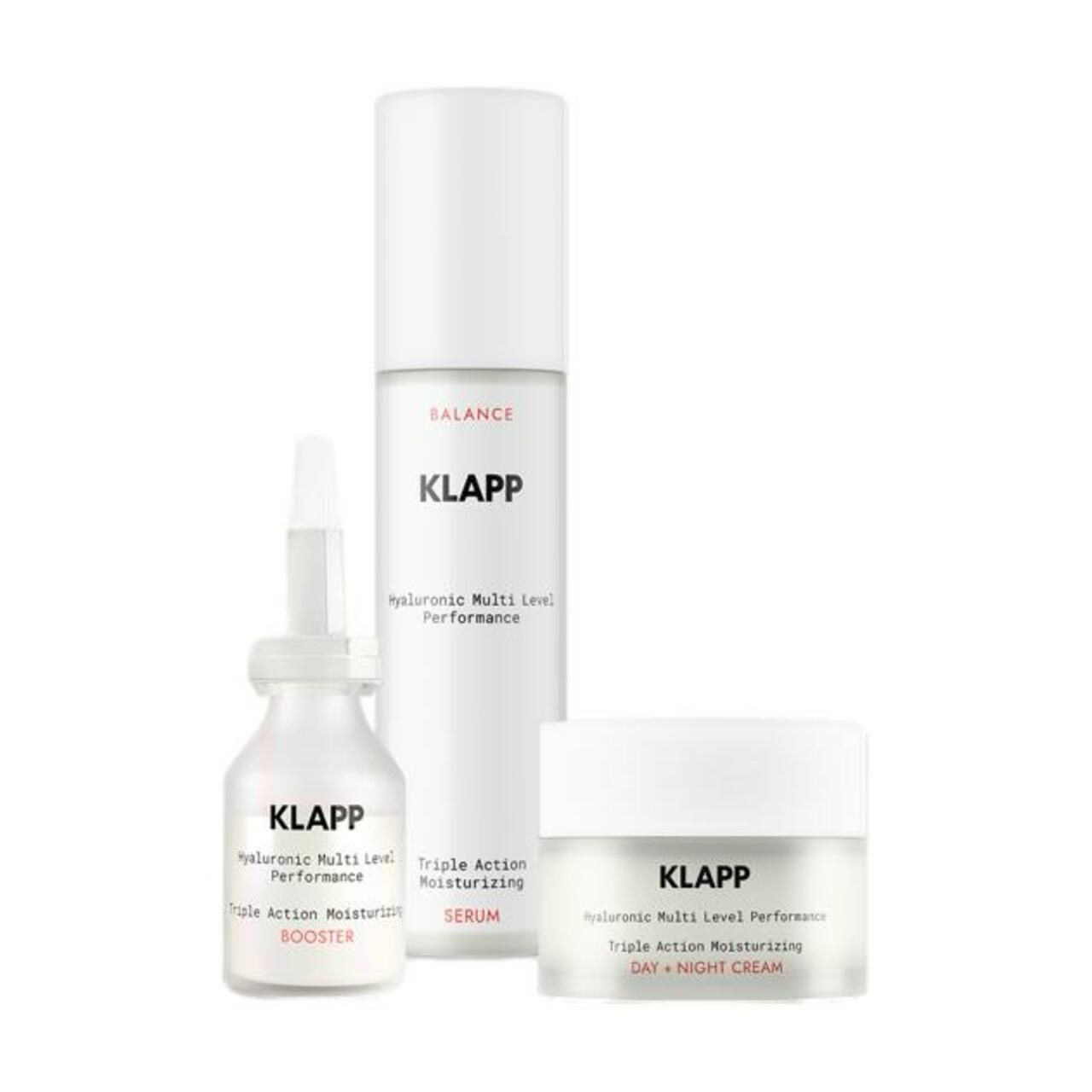 Klapp, Hyaluronic Multi Level Performance Triple Action Moisturizing Power Trio Se 3 St