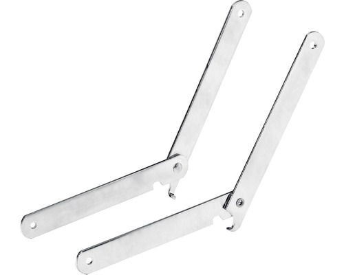 Hettich Folding holder for benches and tables, galvanized, 2 pieces
