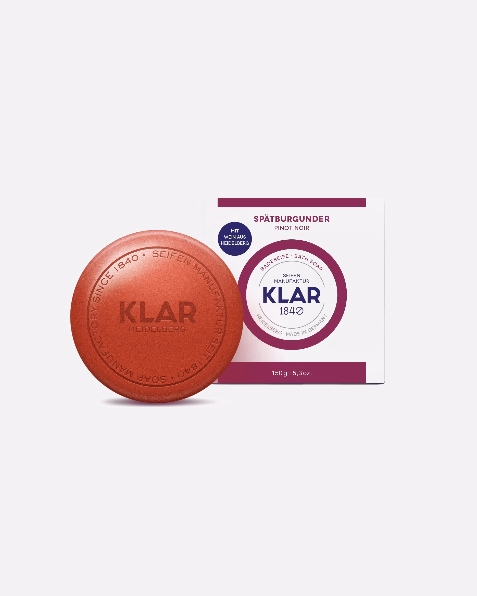 Klar Seifen Clear soap body soap Pinot Noir soap
