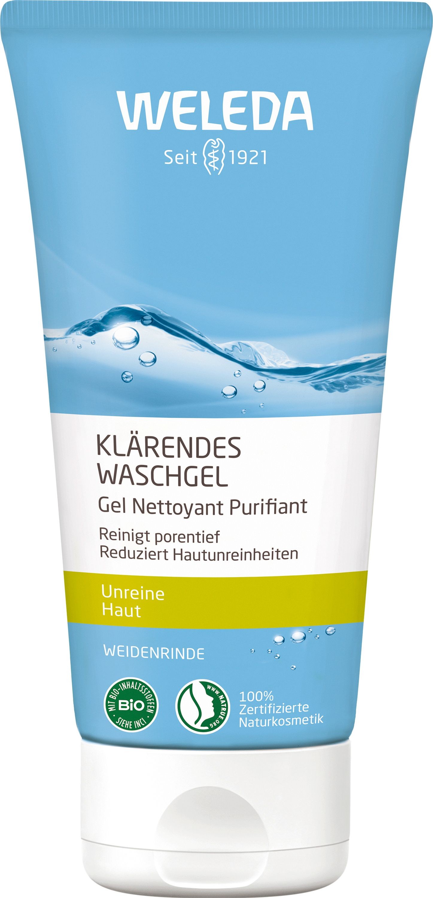 WELEDA Clarifying washing gel - gentle, highly effective washing gel for oily and impure skin as well as combination skin 100 ml
