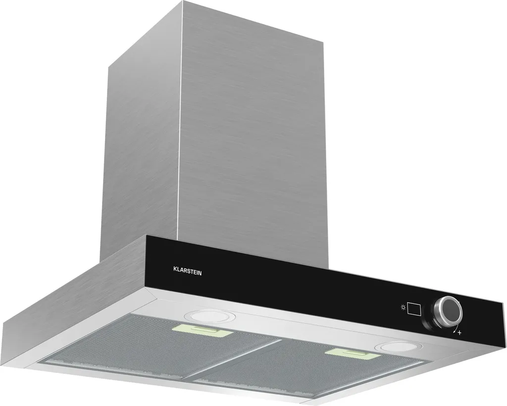 Klarstein AirNova extractor hood - 60 cm wall-mounted hood, 620 m³/h airflow, A++, LED lighting, 49 dB quiet operation, recirculating & ducted extraction, stainless steel