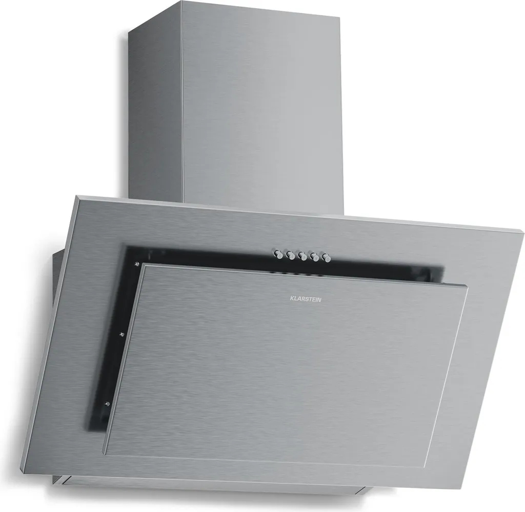 Klarstein Athena Head-Free Cooker Hood - 60 cm Extractor Hood, 404 m³/h, A+++, LED Lighting, 3 Speeds & Boost, Recirculating & Extraction, Quiet, Modern Design, Stainless Steel