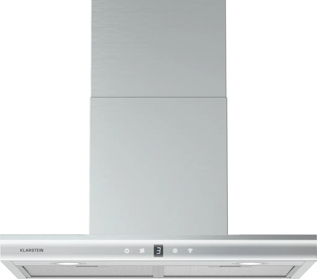 Klarstein Auriana extractor hood - 60 cm wall-mounted hood, 700 m³/h air flow, A+, Wi-Fi & touch control, 6000 K LED lighting, 110 W motor, black, ducted extraction & activated carbon filter