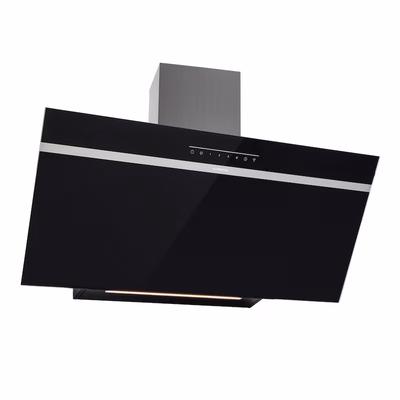 Klarstein Ava 90 extractor hood 90cm wall hood WiFi A++ 515m³/h Touch Black