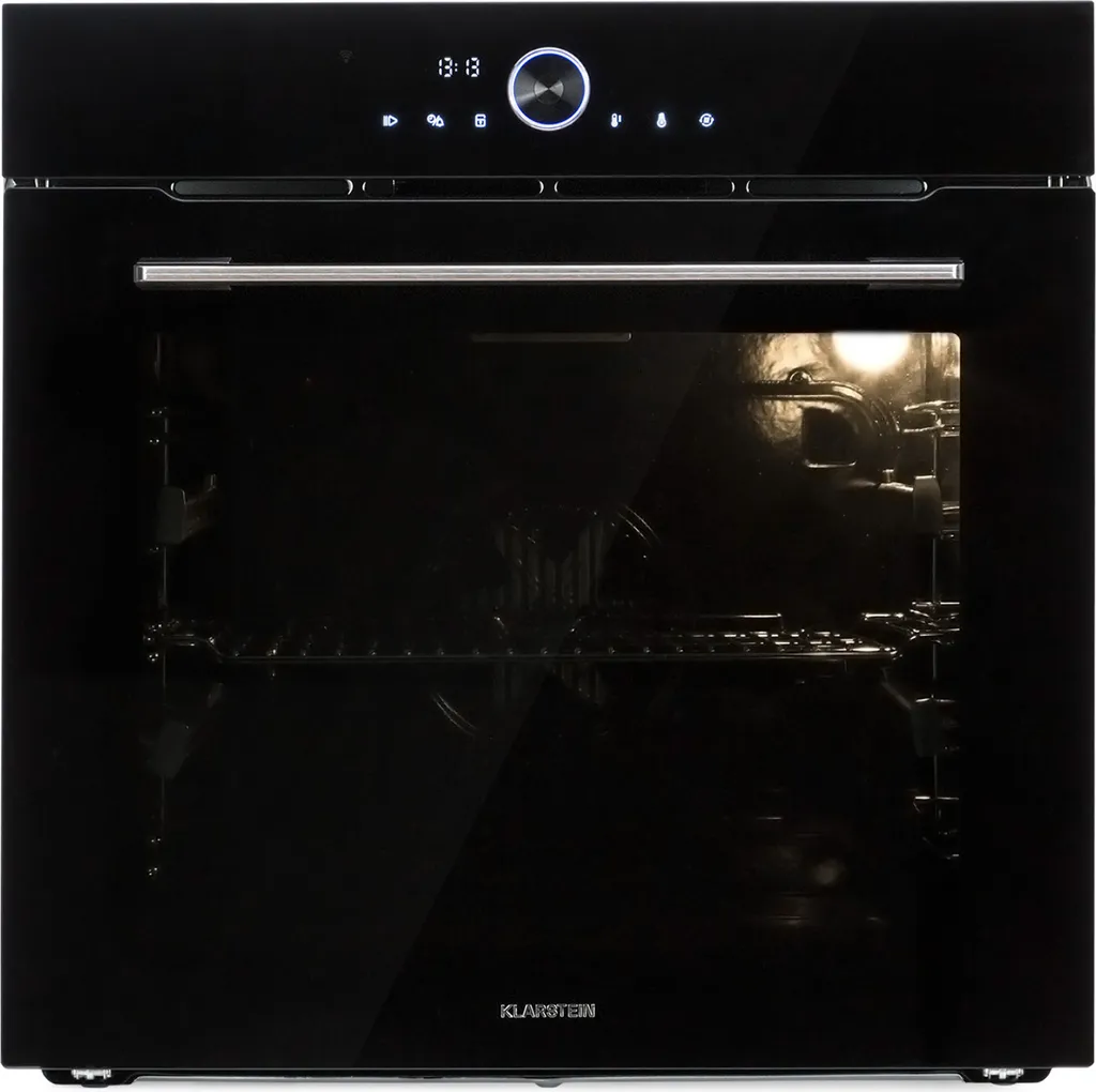 Klarstein built-in oven with 11 modes, built-in oven with plug, built-in oven with defrost and grill functions, 73L oven with app control and rotary dial, electric oven in black