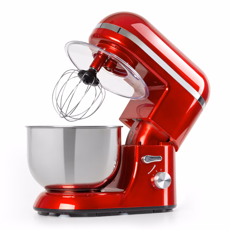 Klarstein Bella Elegance Food Processor 1800 W 2.7 HP 5.2 Ltr Stainless Steel BPA-free Red
