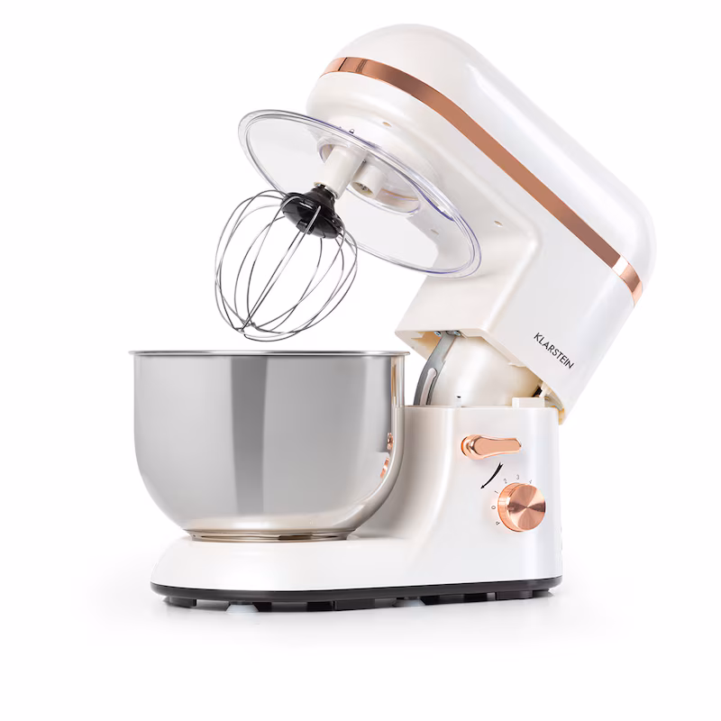 Klarstein Bella Elegance Food Processor 1800W/2.7HP/5.2 Ltr Stainless Steel BPA-free White
