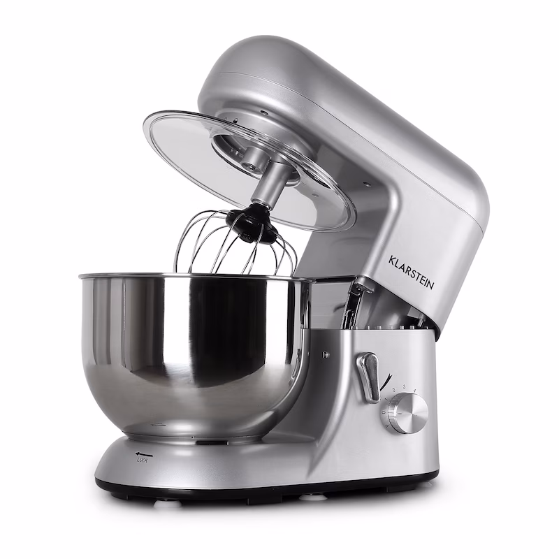 Klarstein Bella Food Processor 1800 W / 2.7 HP 5 Ltr Stainless Steel BPA-free Silver Metallic