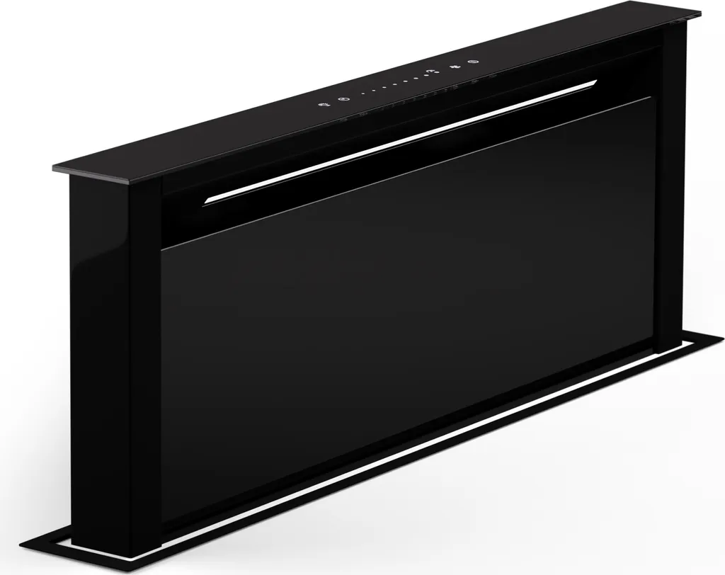Klarstein Downdraft Cooker Hood 75cm, Retractable Extractor Hood for the Kitchen, Exhaust/Recirculation, Quiet Recirculation Hood without Ducting, 576m³/h Airflow, LED Lighting & Touch Control Panel