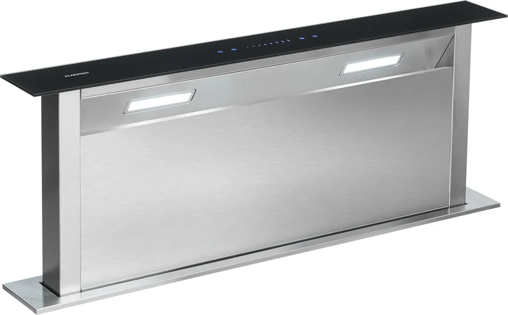 Klarstein Downdraft Extractor Hood, Retractable Extractor Hood, Quiet Extractor Hoods with Filter, 60cm Extractor Hood, Recirculating/Exhaust Extractor Hood with 10 Modes, 507 m³/h Airflow