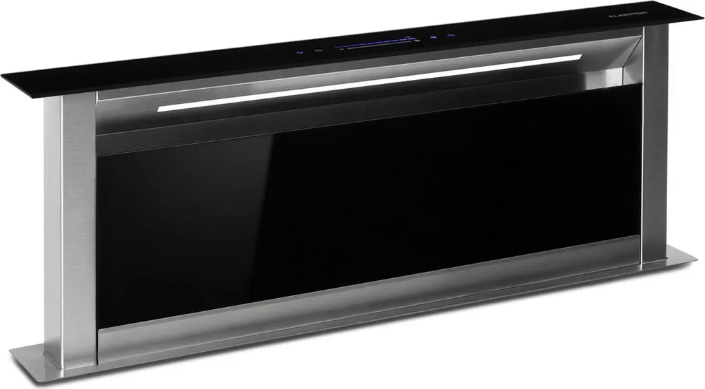 Klarstein downdraft extractor hood, retractable extractor hood, quiet extractor hoods with filter, 90cm extractor hood, recirculating/exhaust extractor hood with 10 speeds, 576 m³/h airflow