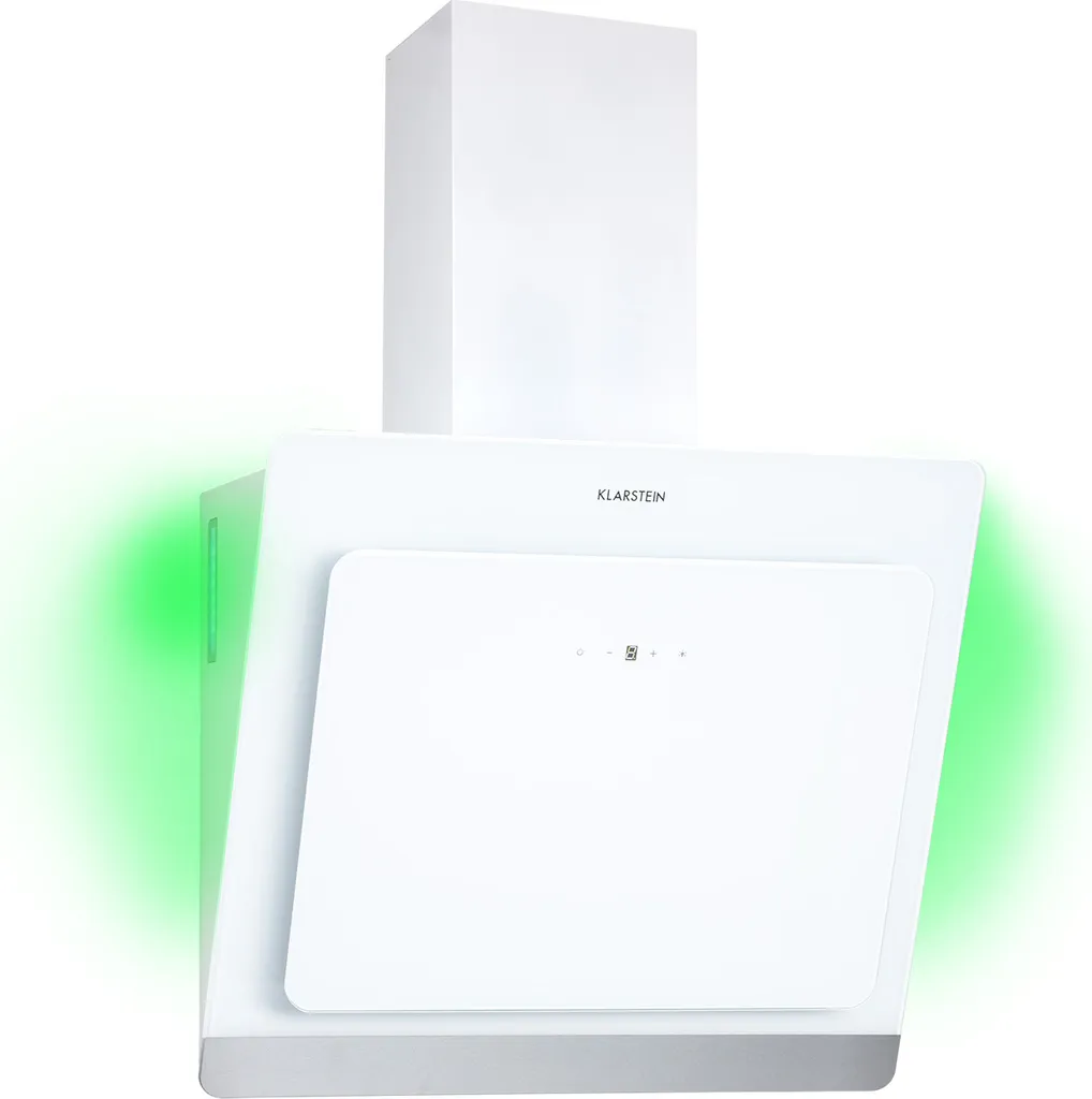 Klarstein 60cm extractor hood, ducted extractor hood, extractor hood with carbon filter, extractor hood with 563m³/h airflow, wall-mounted kitchen hoods with RGB LEDs, quiet 60cm extractor hoods